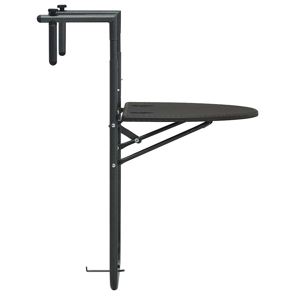 Mesa Balcón Colgante Plástico Aspecto Ratán 60X64X83,5Cm