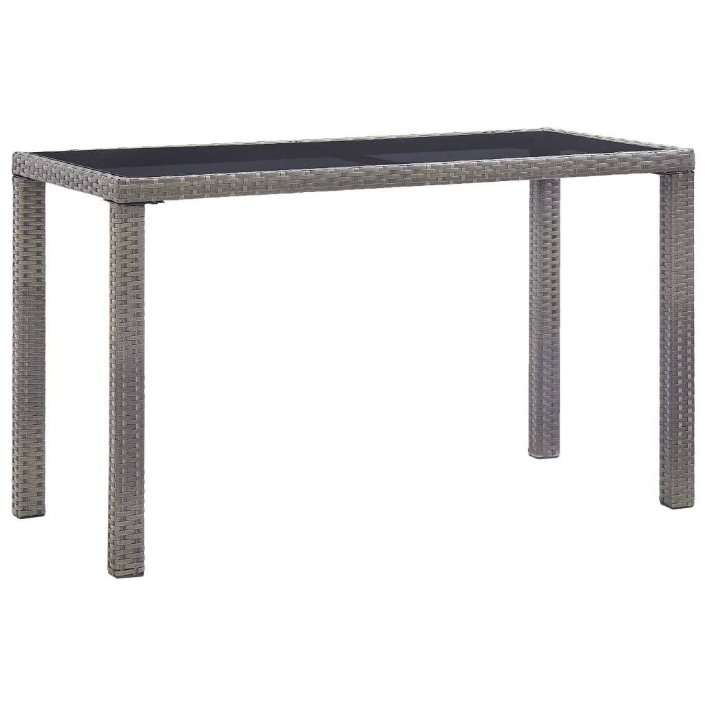 Mesa De Jardín Madera Maciza Acacia Gris Y Marrón
