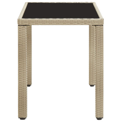 Mesa De Jardín De Ratán Sintético