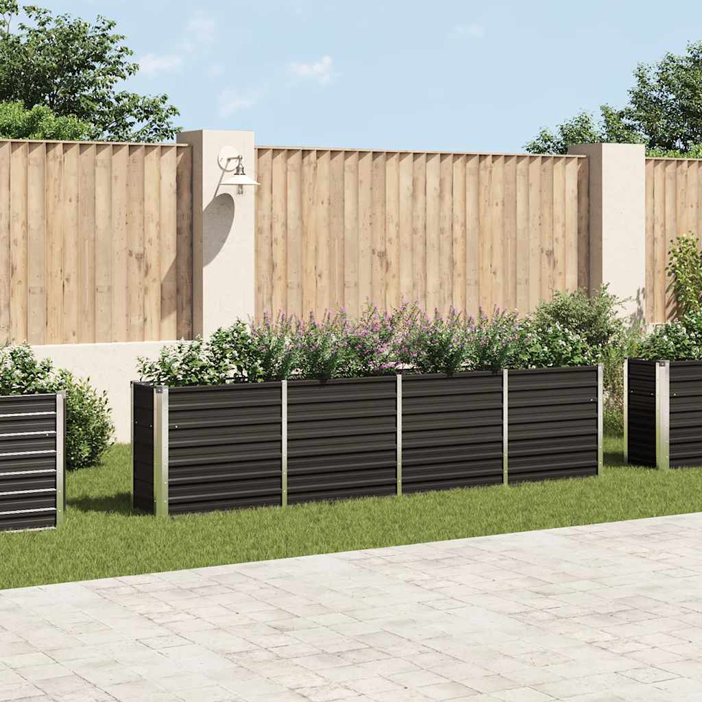 Jardinera Elevada Acero Galvanizado Gris 160X80X77Cm