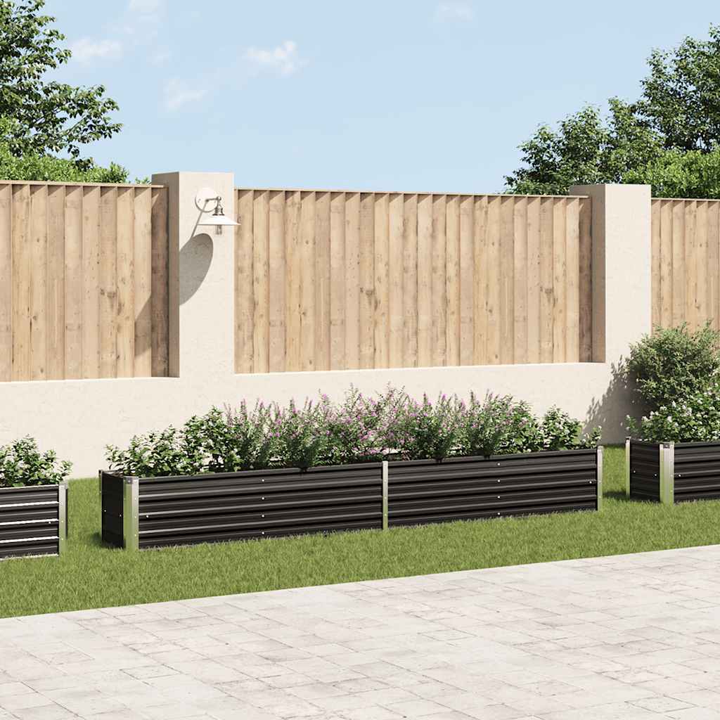 Jardinera Elevada Acero Galvanizado Gris 160X80X77Cm