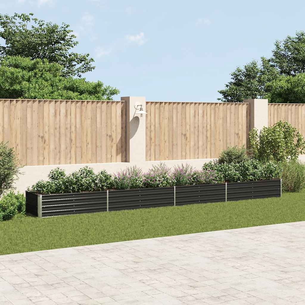 Jardinera Elevada Acero Galvanizado Gris 160X80X77Cm