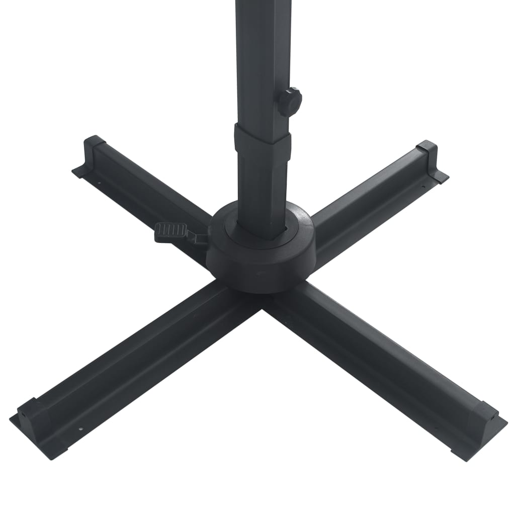 Sombrilla Voladiza Luces Led Poste Aluminio 4X3 M
