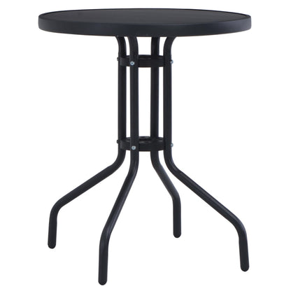 Mesa De Jardín Acero Y Vidrio 80 Cm