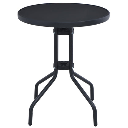 Mesa De Jardín Acero Y Vidrio 80 Cm