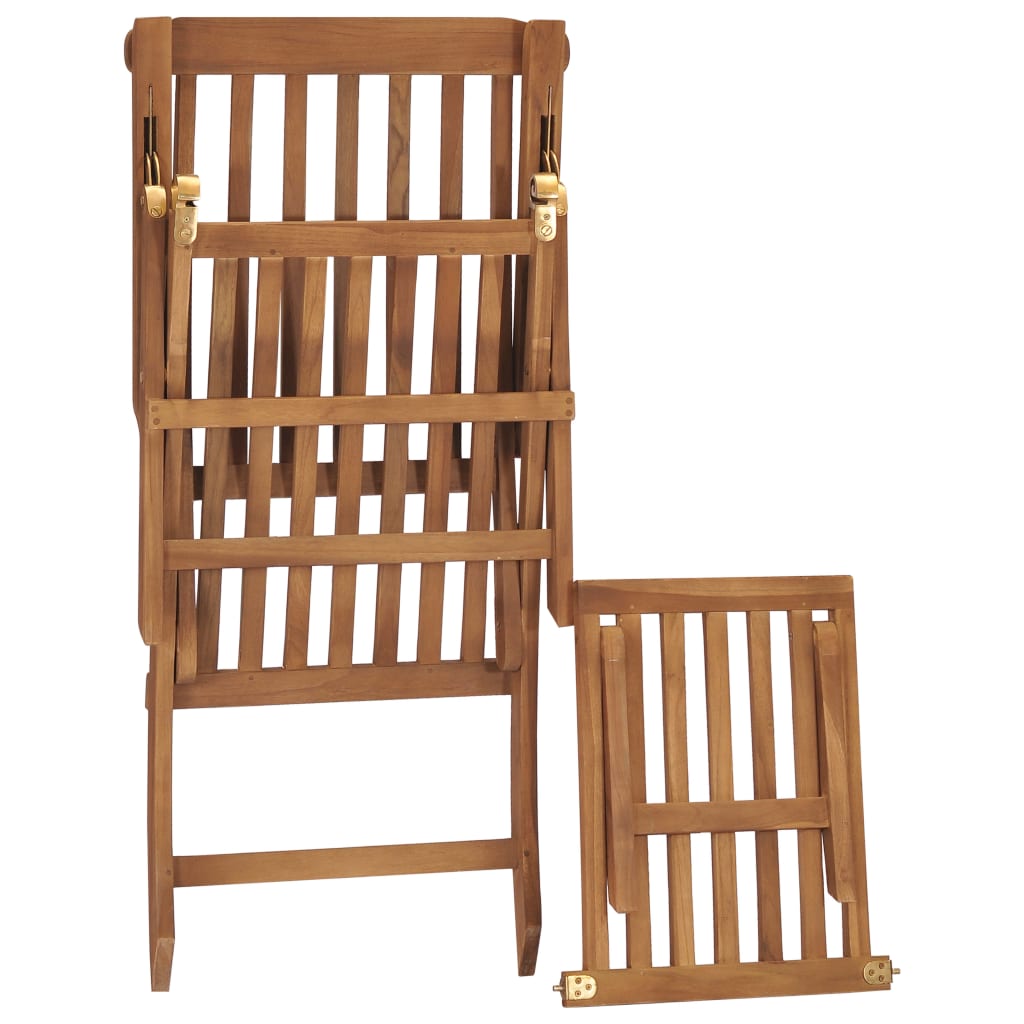 Tumbona Con Cojín Madera Maciza De Teca