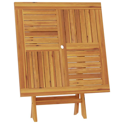 Mesa De Jardín Plegable Madera De Teca Maciza 85X85X76 Cm