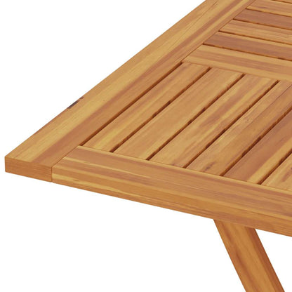 Mesa De Jardín Plegable Madera De Teca Maciza 85X85X76 Cm