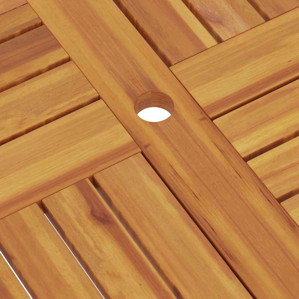 Mesa De Jardín Plegable Madera De Teca Maciza 85X85X76 Cm