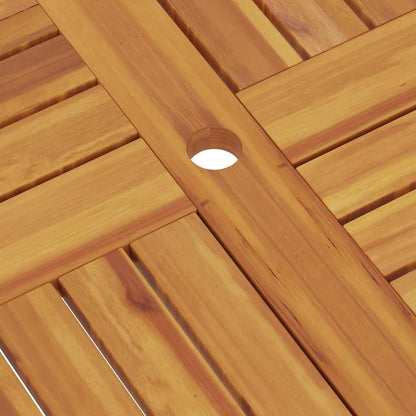 Mesa De Jardín Plegable Madera De Teca Maciza 85X85X76 Cm