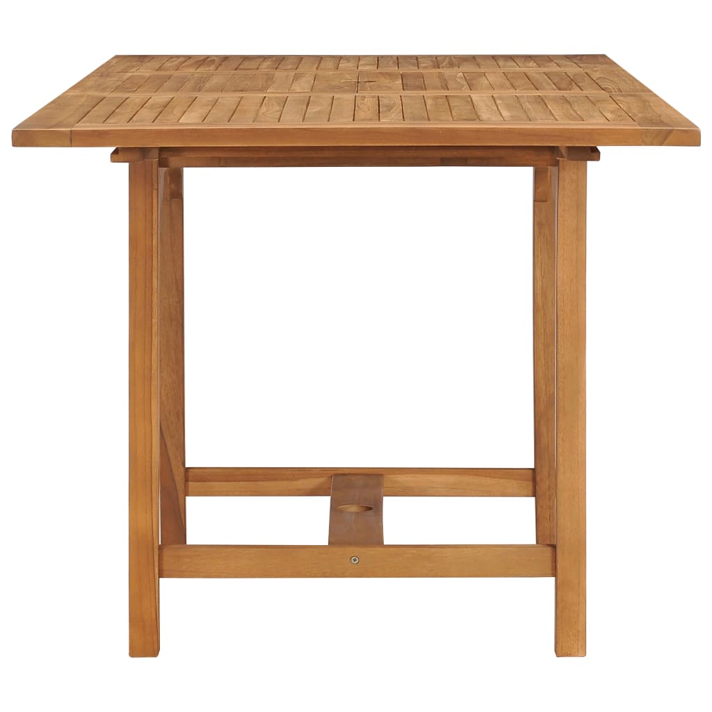 Mesa De Jardín Extensible Madera Maciza Teca (110-160)X80X75Cm