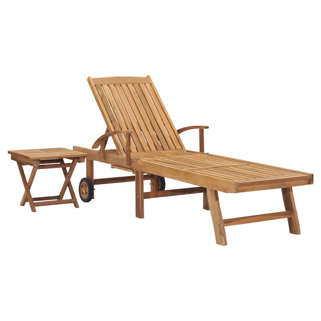 Tumbona De Madera Maciza De Teca