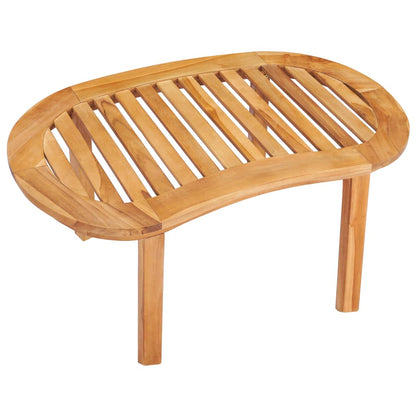 Mesa De Centro De Madera Maciza De Teca 90X50X45 Cm