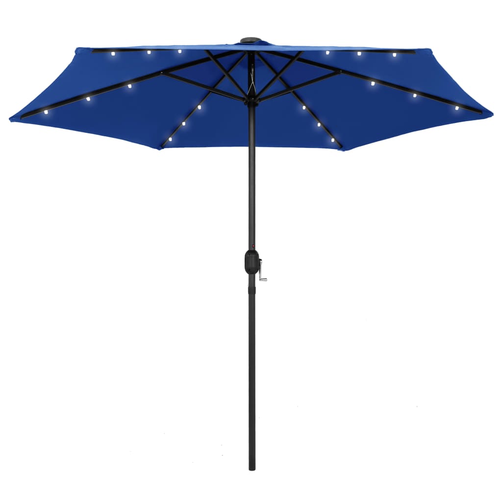 Sombrilla De Jardín Luces Led Palo De Aluminio 270 Cm
