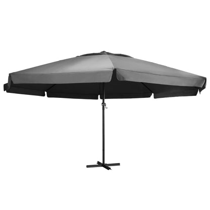 Sombrilla De Jardín Con Palo De Aluminio Negra
