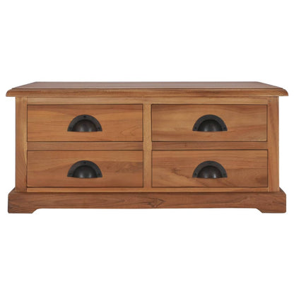 Mesa De Centro De Madera Maciza De Teca 68X68X30 Cm