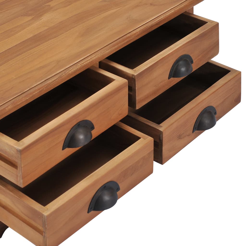 Mesa De Centro De Madera Maciza De Teca 68X68X30 Cm