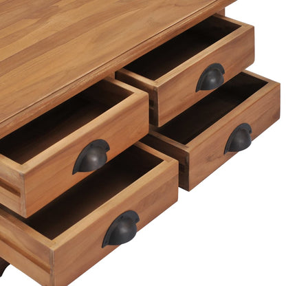 Mesa De Centro De Madera Maciza De Teca 68X68X30 Cm