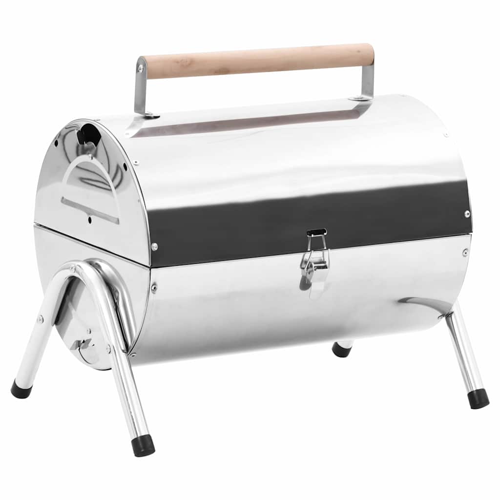 Barbacoa De Carbón De Sobremesa Acero Inoxidable Doble Parrilla