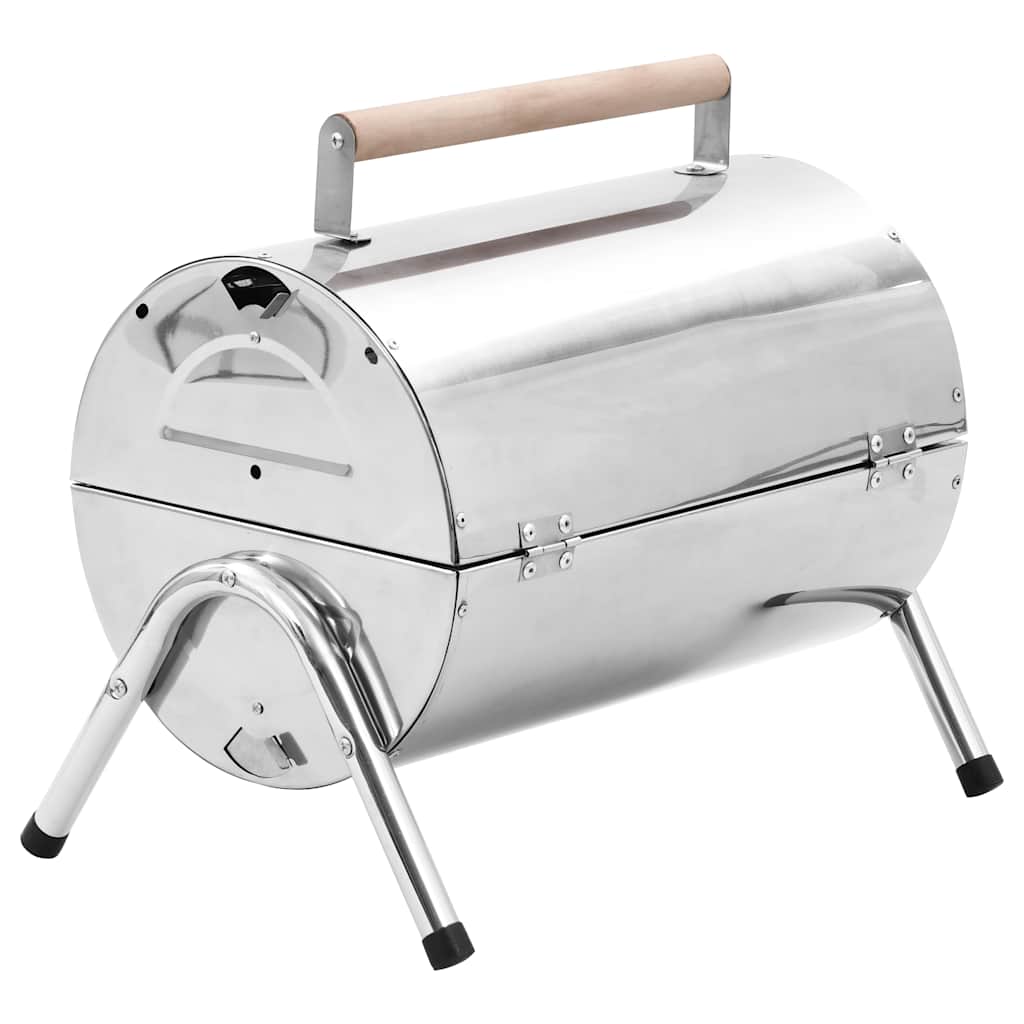 Barbacoa De Carbón De Sobremesa Acero Inoxidable Doble Parrilla