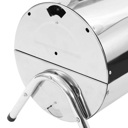 Barbacoa De Carbón De Sobremesa Acero Inoxidable Doble Parrilla