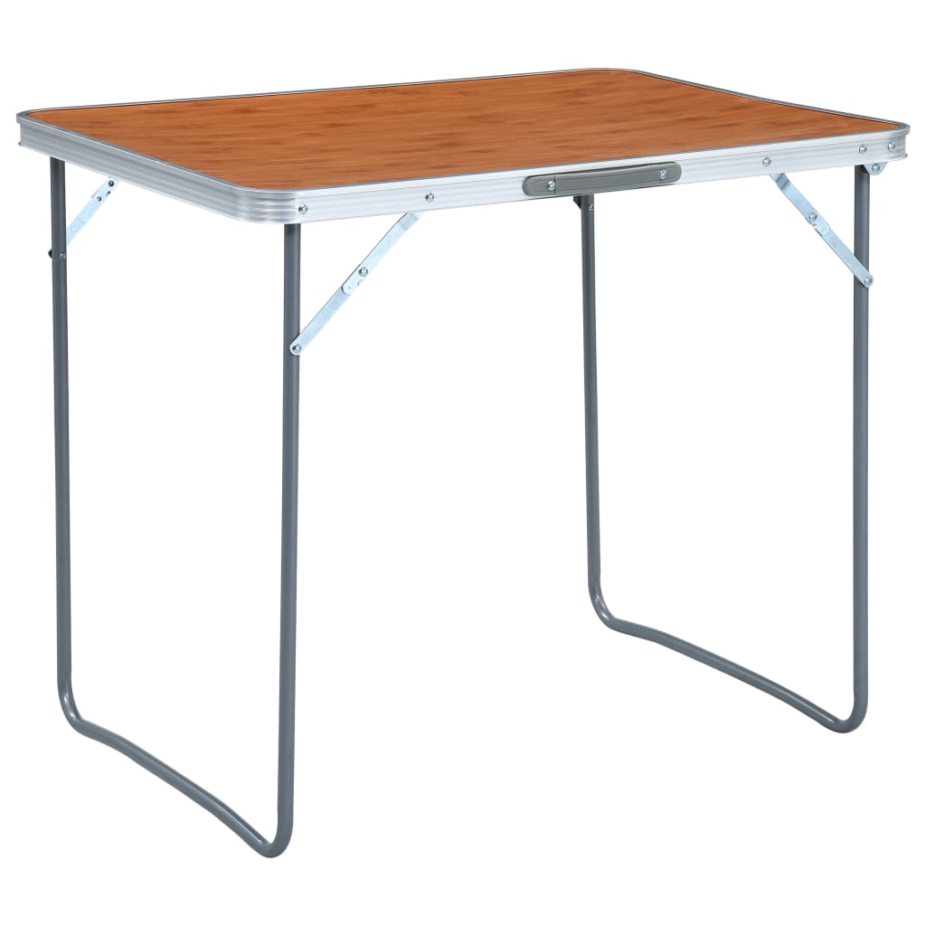 Mesa De Camping Plegable Con Estructura Metálica 80X60 Cm
