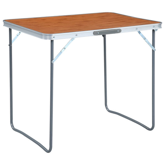 Mesa De Camping Plegable Con Estructura Metálica 80X60 Cm