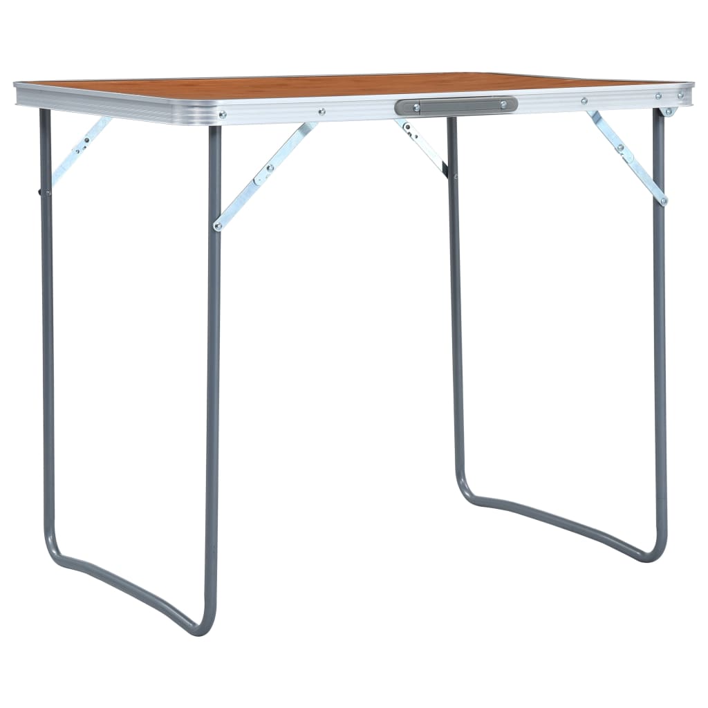 Mesa De Camping Plegable Con Estructura Metálica 80X60 Cm