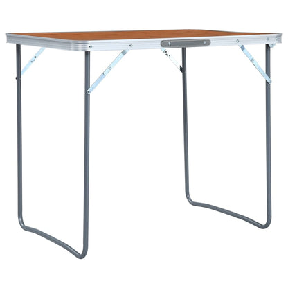 Mesa De Camping Plegable Con Estructura Metálica 80X60 Cm