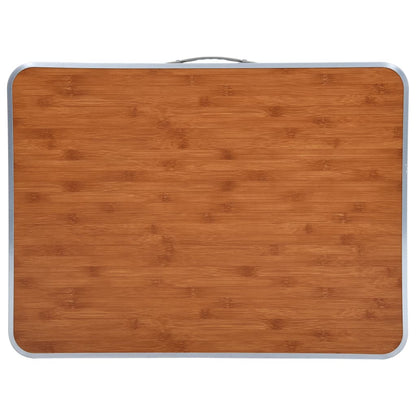 Mesa De Camping Plegable Con Estructura Metálica 80X60 Cm