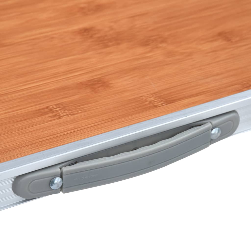 Mesa De Camping Plegable Con Estructura Metálica 80X60 Cm