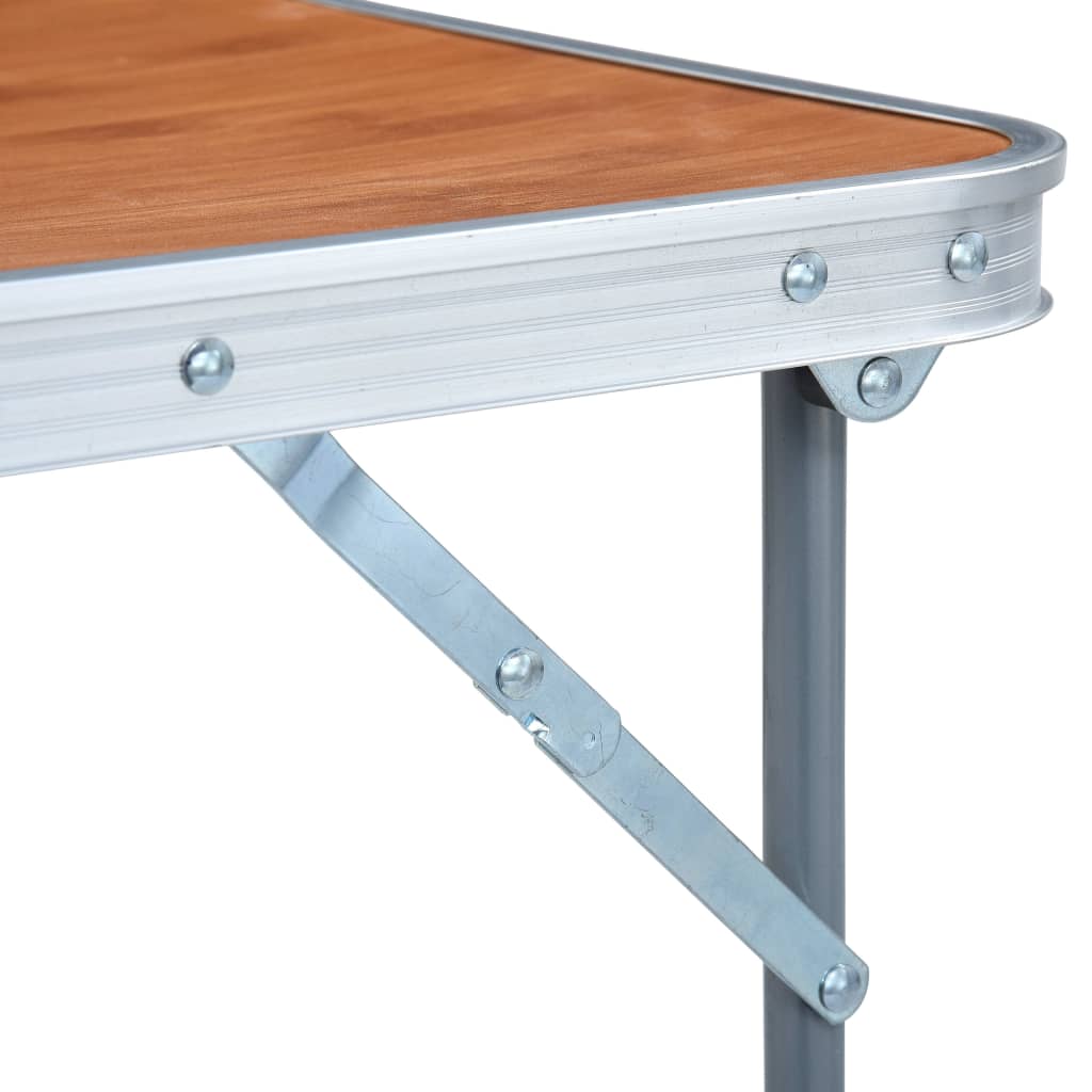 Mesa De Camping Plegable Con Estructura Metálica 80X60 Cm
