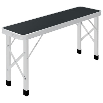 Mesa De Camping Plegable Con 2 Bancos Aluminio