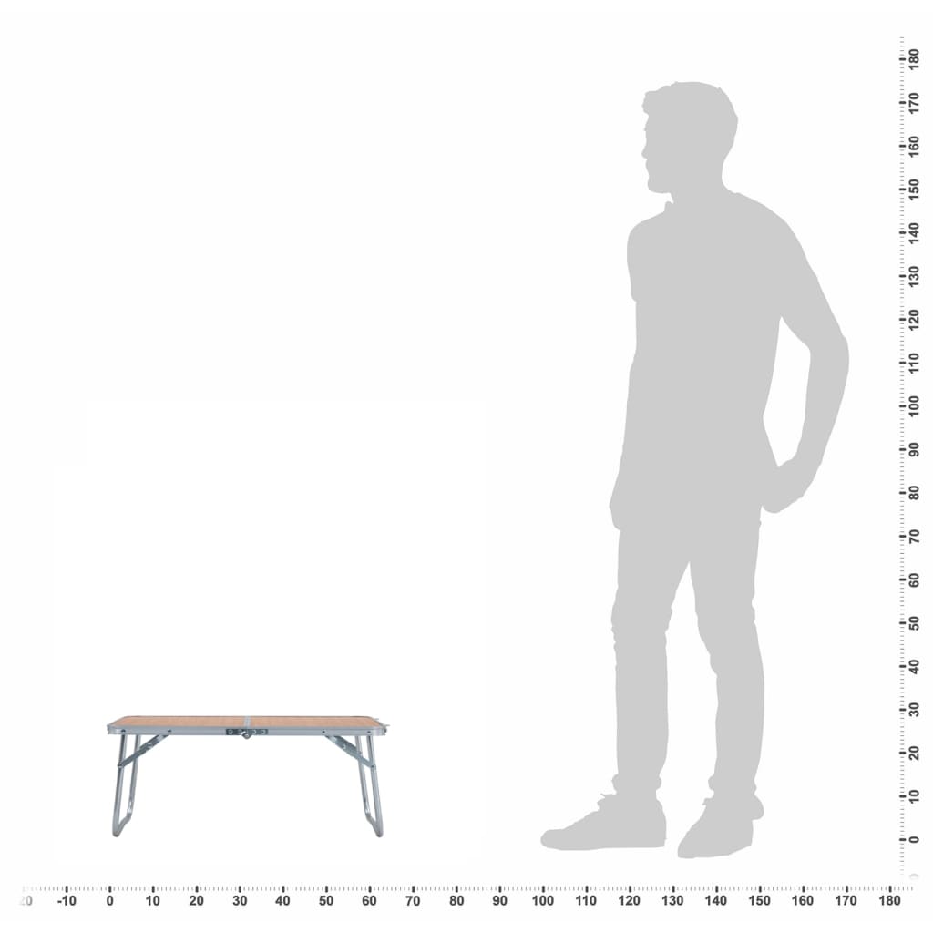 Mesa De Camping Plegable Aluminio 60X40 Cm