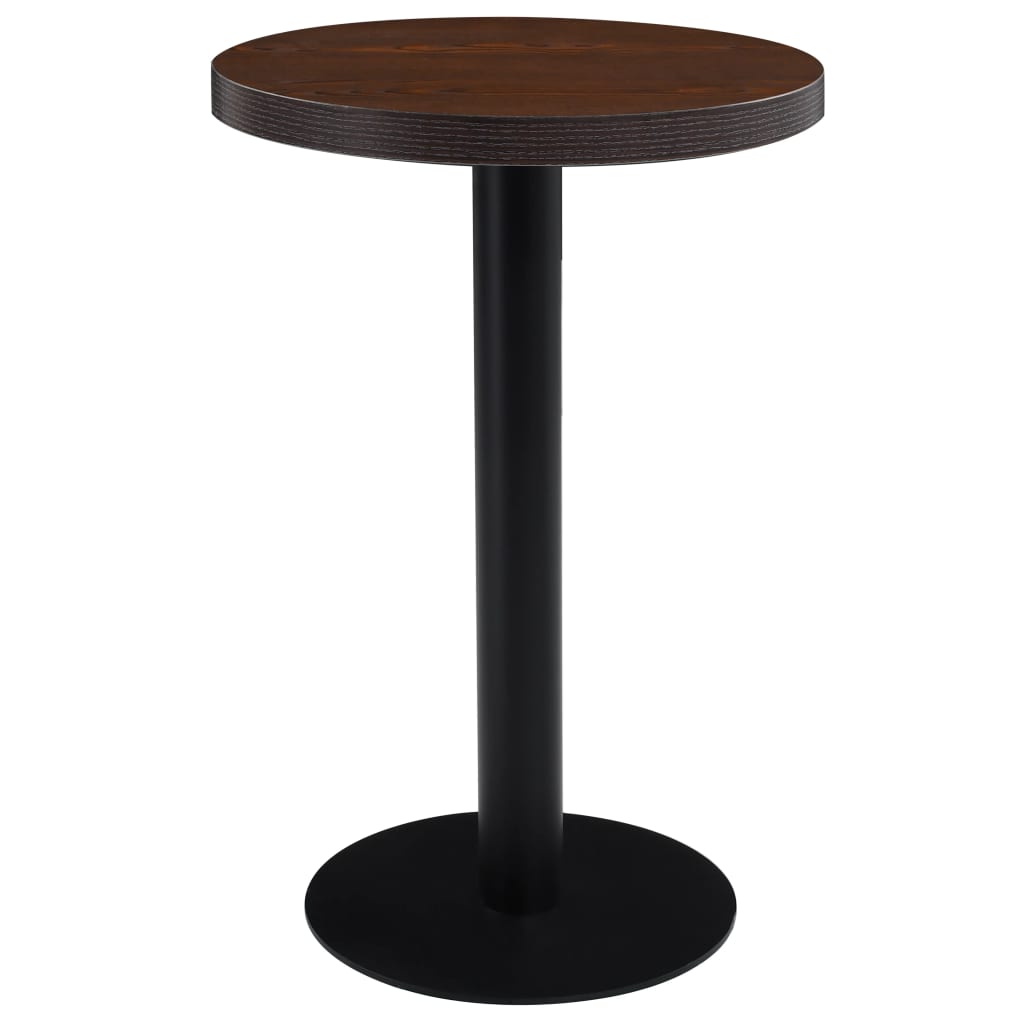 Mesa De Bistró Mdf Marrón Oscuro 40 Cm