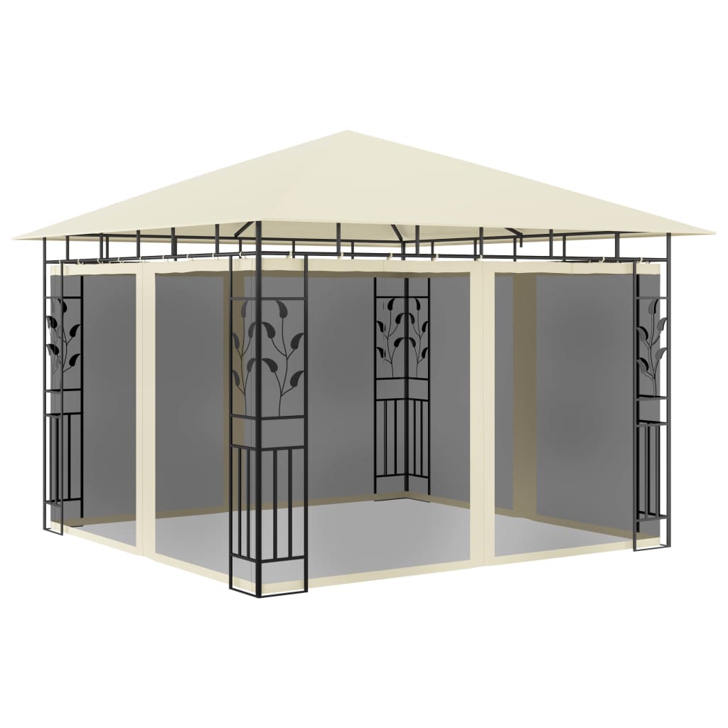 Cenador Con Mosquitera Gris Taupe 6X3X2,73 M 180 G/M²