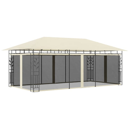 Cenador Con Mosquitera Gris Taupe 6X3X2,73 M 180 G/M²
