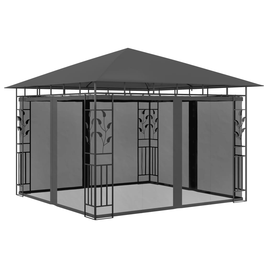 Cenador Con Mosquitera Gris Taupe 6X3X2,73 M 180 G/M²