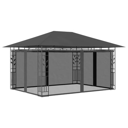 Cenador Con Mosquitera Gris Taupe 6X3X2,73 M 180 G/M²