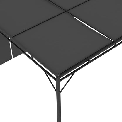 Cenador De Jardín Con Cortina Lateral Gris 4X3X2,25 M