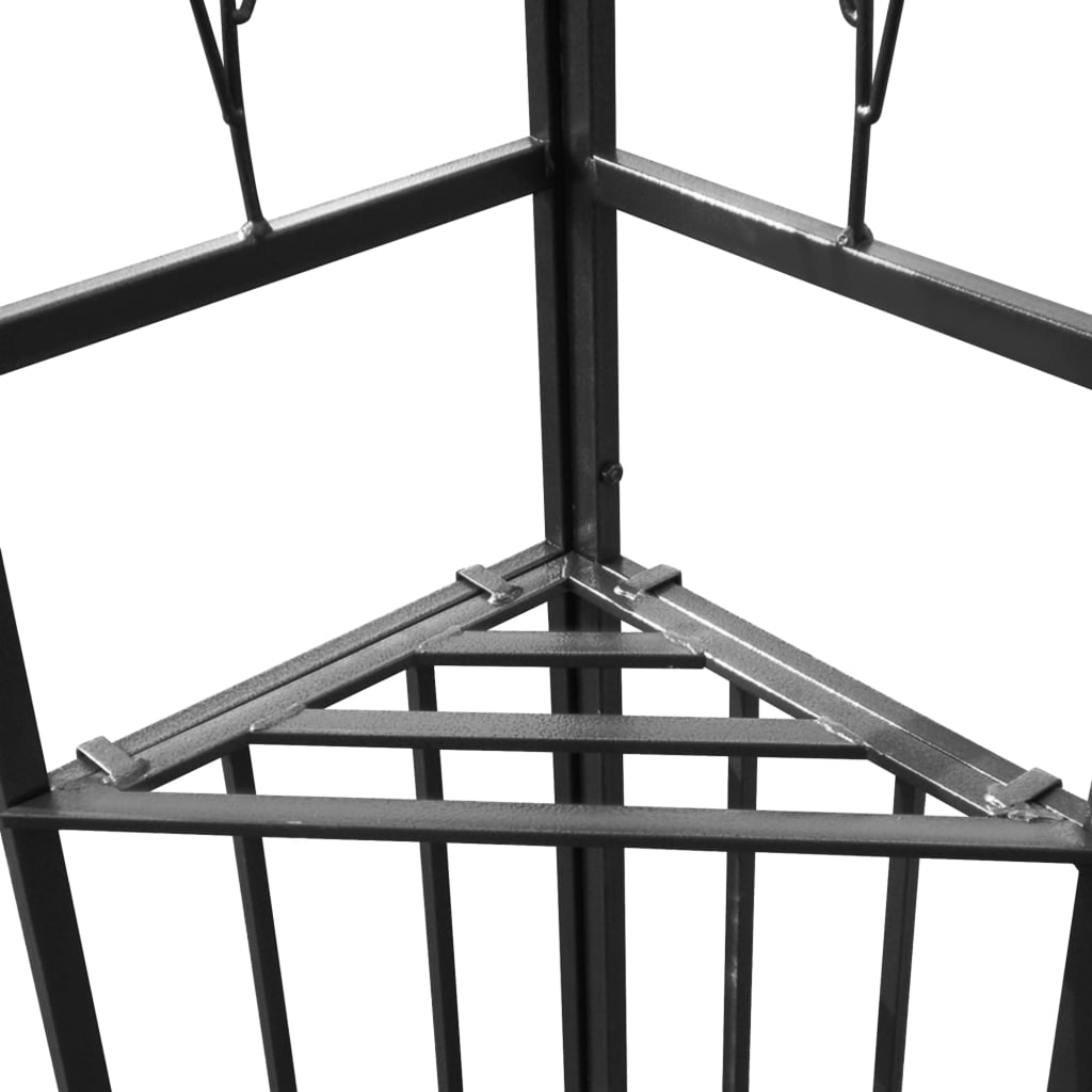 Cenador Con Doble Techo Gris 3X4 M