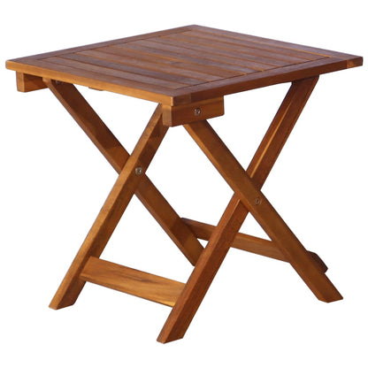 Tumbona Con Mesa Madera Maciza De Acacia Marrón