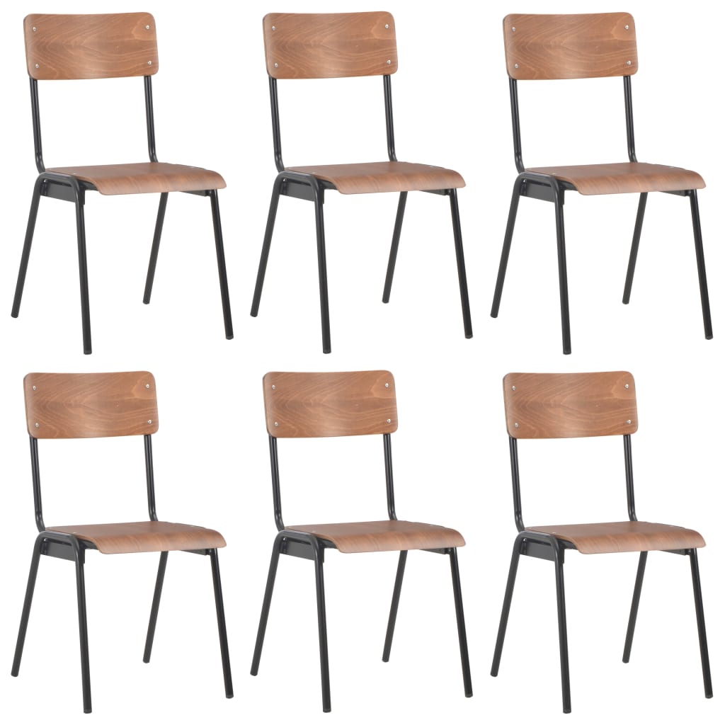 Sillas De Comedor 6 Unidades Madera Contrachapada