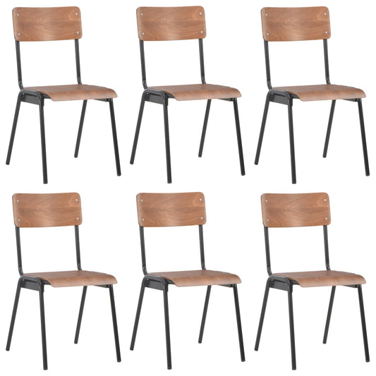 Sillas De Comedor 6 Unidades Madera Contrachapada