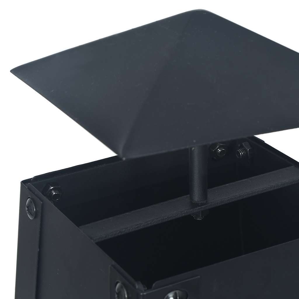 Brasero De Acero Negro 35X35X99 Cm