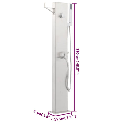 Grifo Para Ducha De Jardín Acero Inoxidable 110 Cm