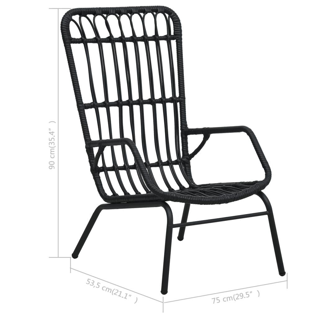 Silla De Jardín De Ratán Sintético