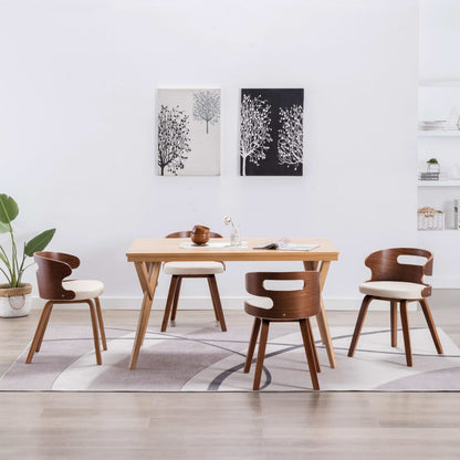 Sillas De Comedor 6 Unidades Madera Y Cuero Sintético Negro