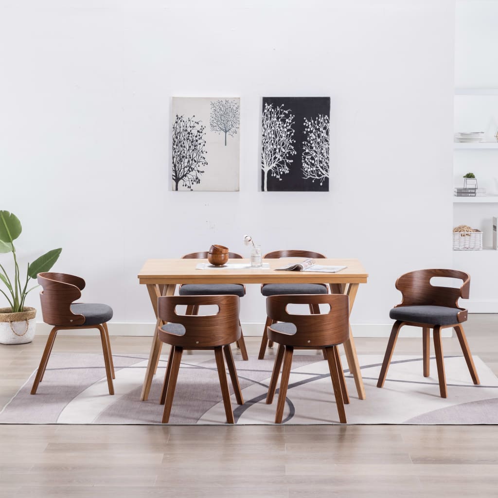 Sillas De Comedor 6 Unidades Madera Y Cuero Sintético Negro