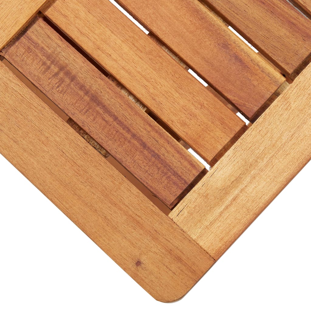 Tumbona Con Mesa Ratán Sintético Y Madera Maciza De Acacia